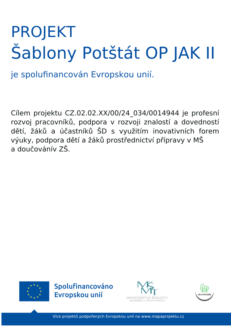 Šablony OP JAK II